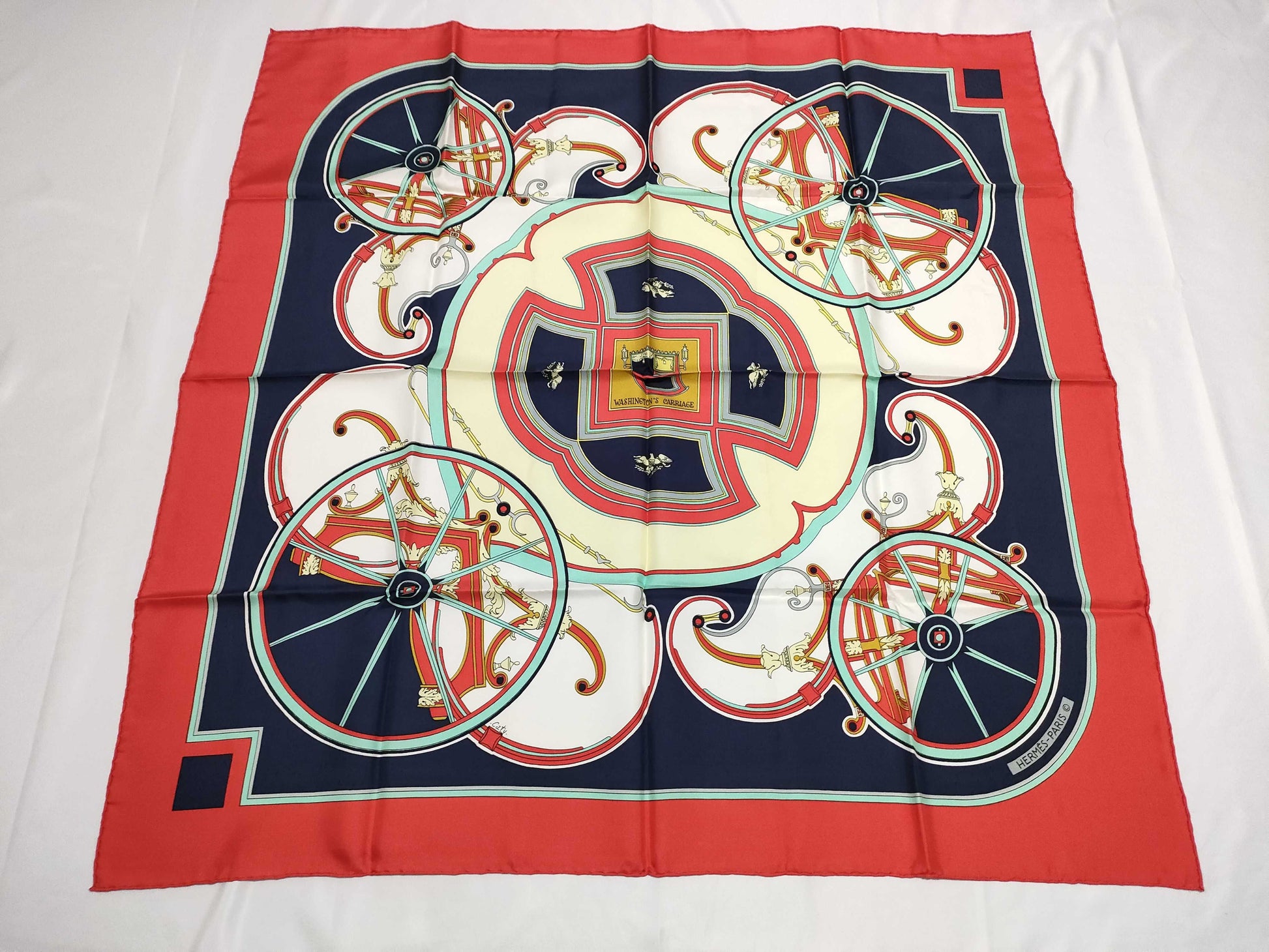 HERMES WASHINGTON S CARRIAGE George Washington Scarf