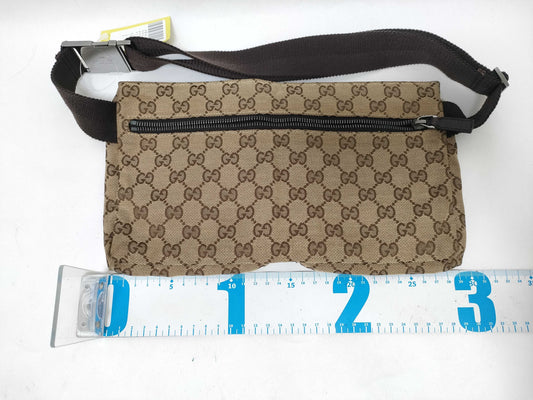 GUCCI GG Canvas Waist Bag Beige