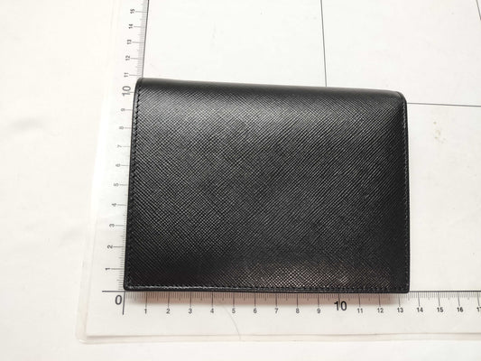 PRADA Saffiano Triangle Plate Wallet