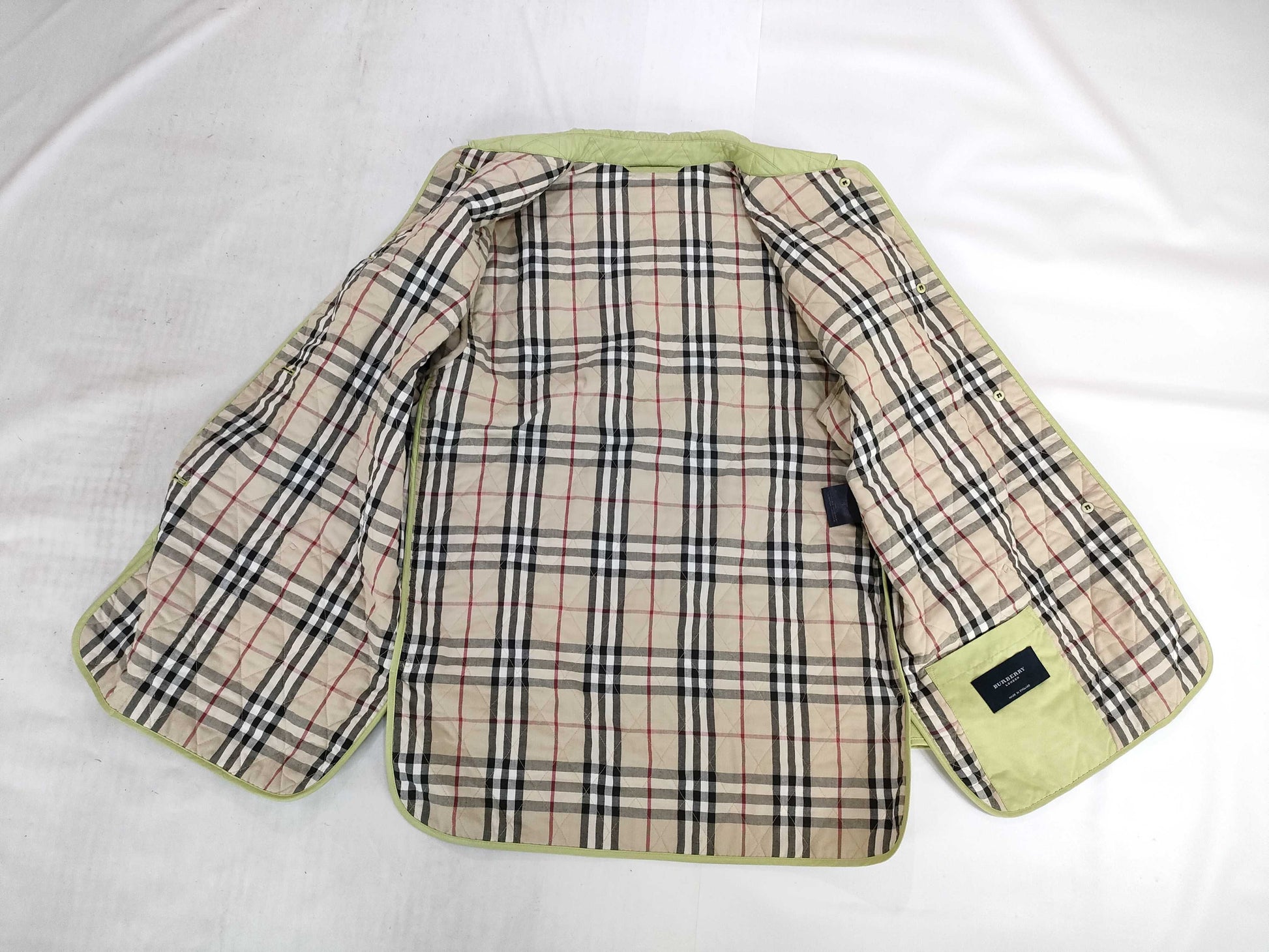 BURBERRY Women's Nylon Jacket in Yellow-Green