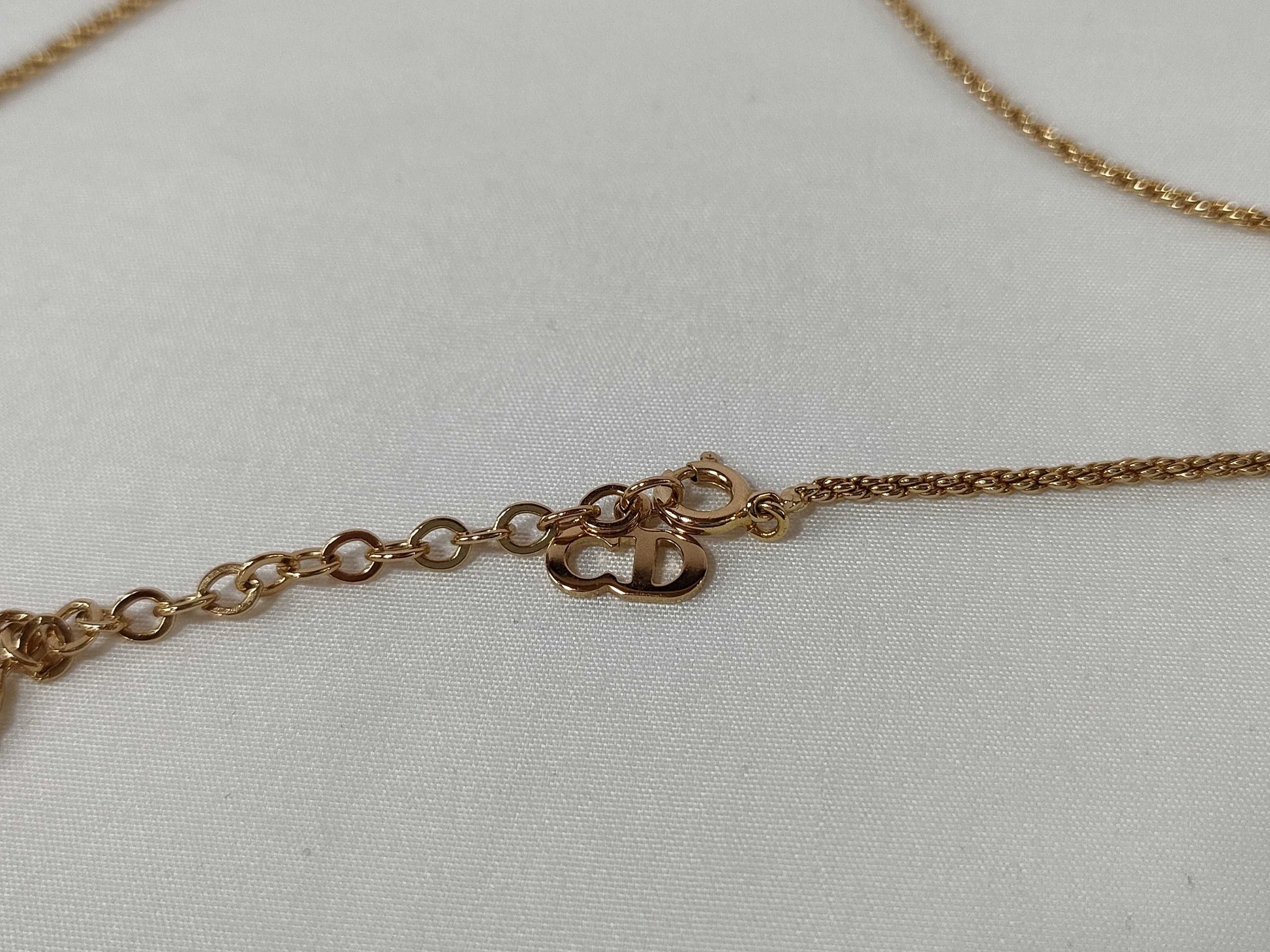 Dior Necklace Logo Gold Color Necklace