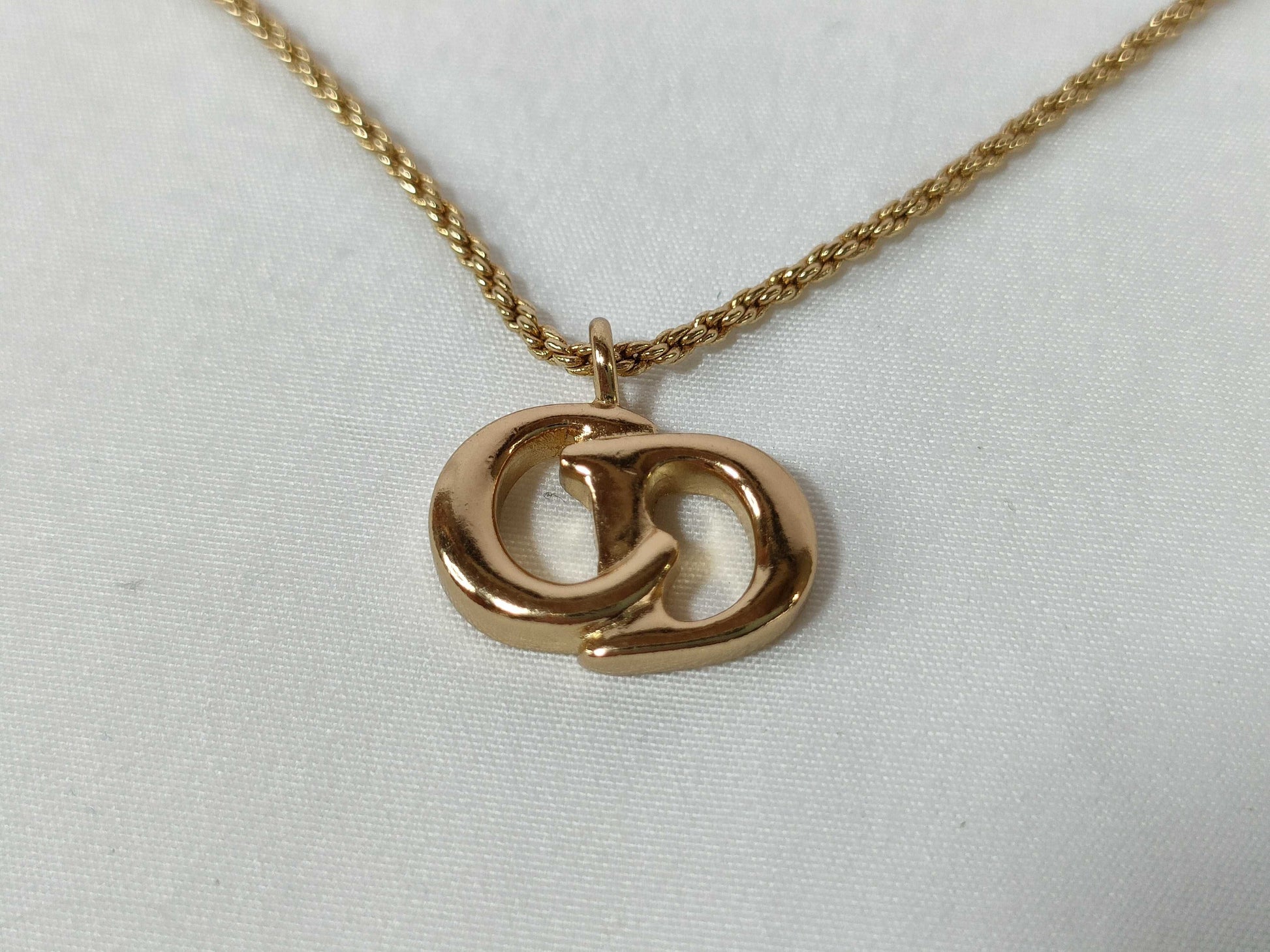 Dior Necklace Logo Gold Color Necklace