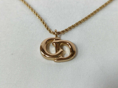 Dior Necklace Logo Gold Color Necklace