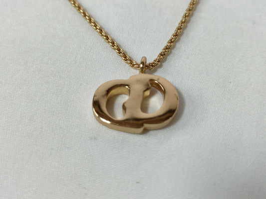 Dior Necklace Logo Gold Color Necklace