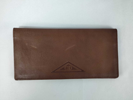 Dior CD logo leather long wallet