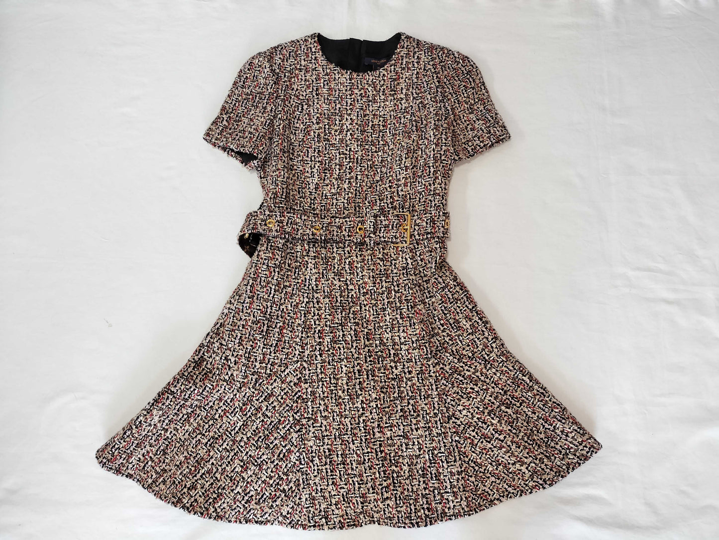 LOUIS VUITTON Multicolor/Tweed/Skater Dress/One Piece