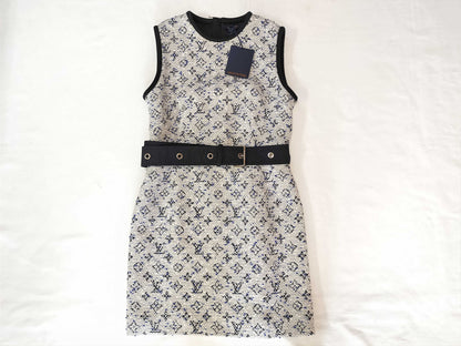 LOUIS VUITTON Monogram/Tweed Dress Dress