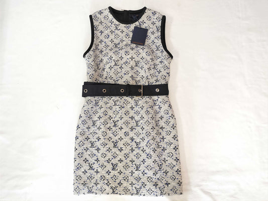 LOUIS VUITTON Monogram/Tweed Dress Dress