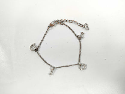 Dior Rhinestone Logo Garland Swing Bracelet/Bangle
