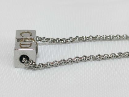 Dior Logo Cube Rhinestone Necklace