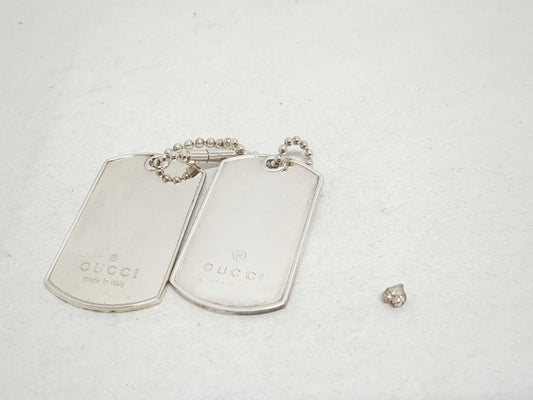 GUCCI Dog Tag 925 with Chain Other Accessories