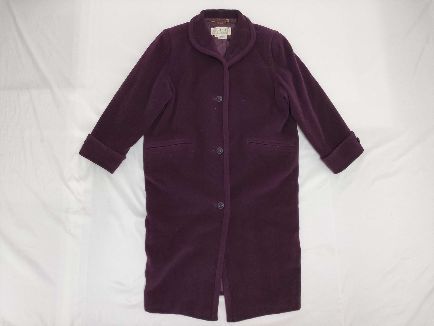 GUCCI Cashmere/Wool Coat Purple Coat
