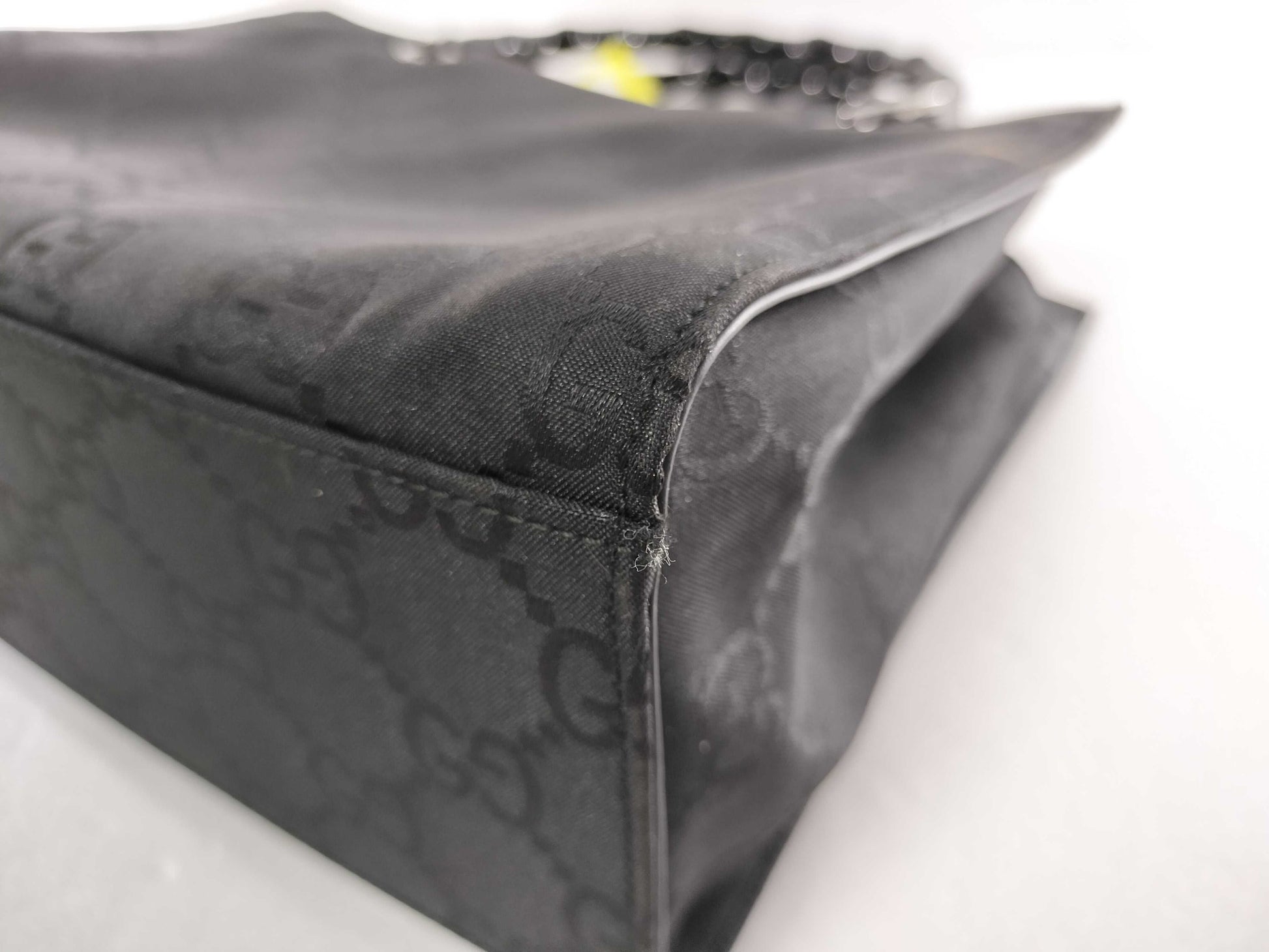 GUCCI Bamboo GG Canvas Nylon Handbag 002.1016.002058