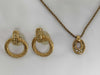 Dior Gold Earrings and Necklace 