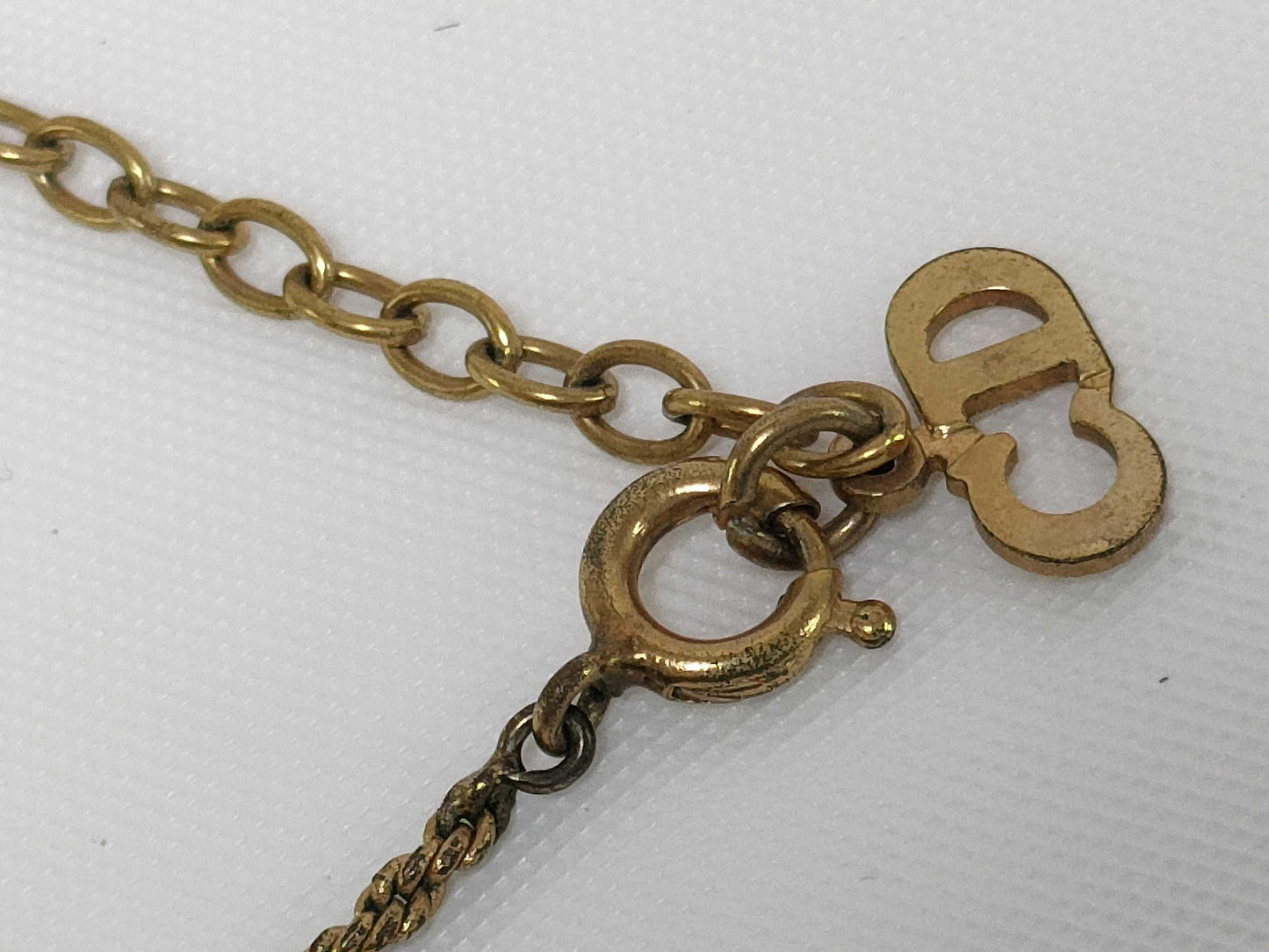 Dior Gold Earrings and Necklace 