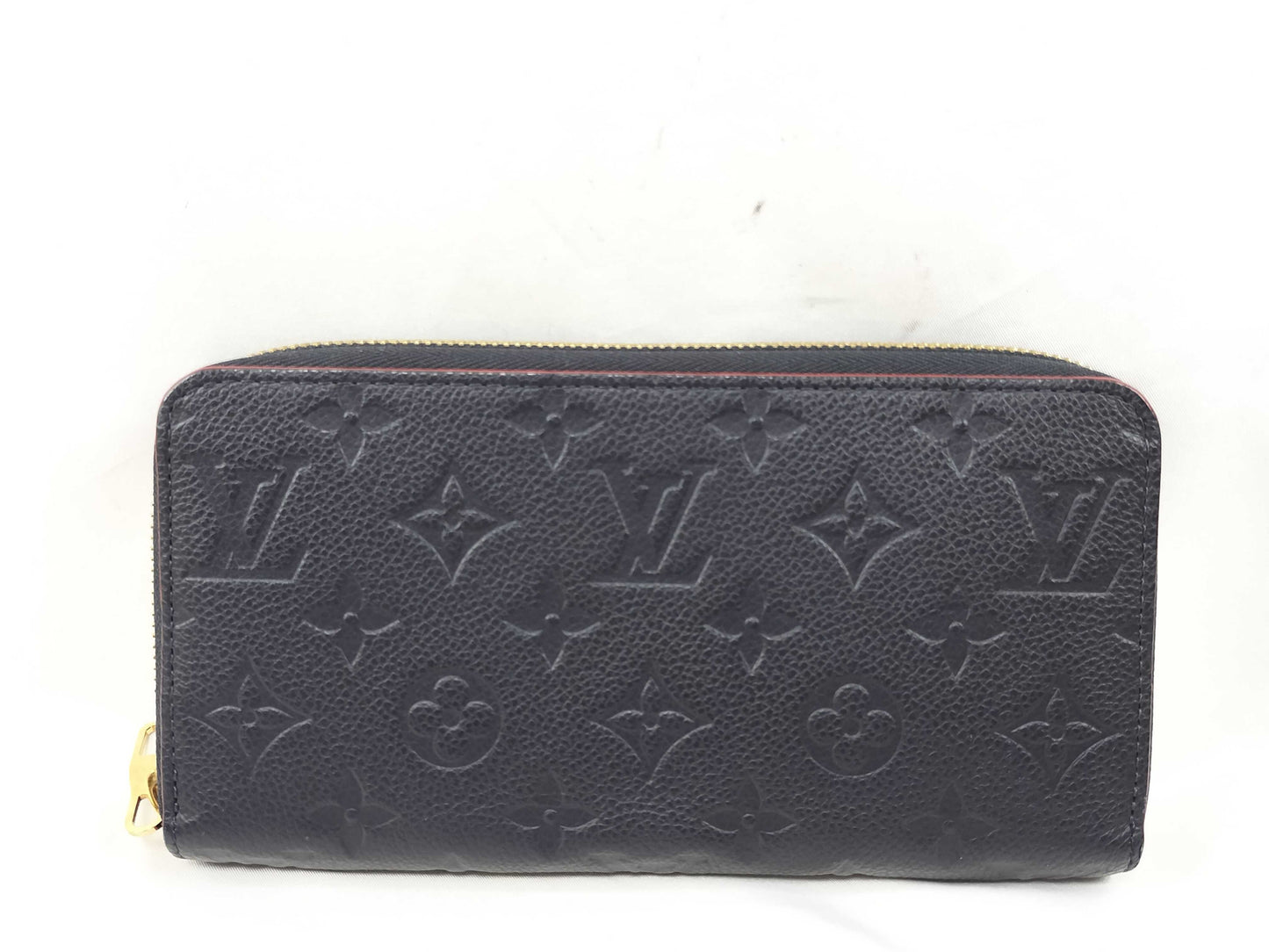 LOUIS VUITTON Monogram Empreinte M62121 Empreinte Marine Rouge Zippy Wallet
