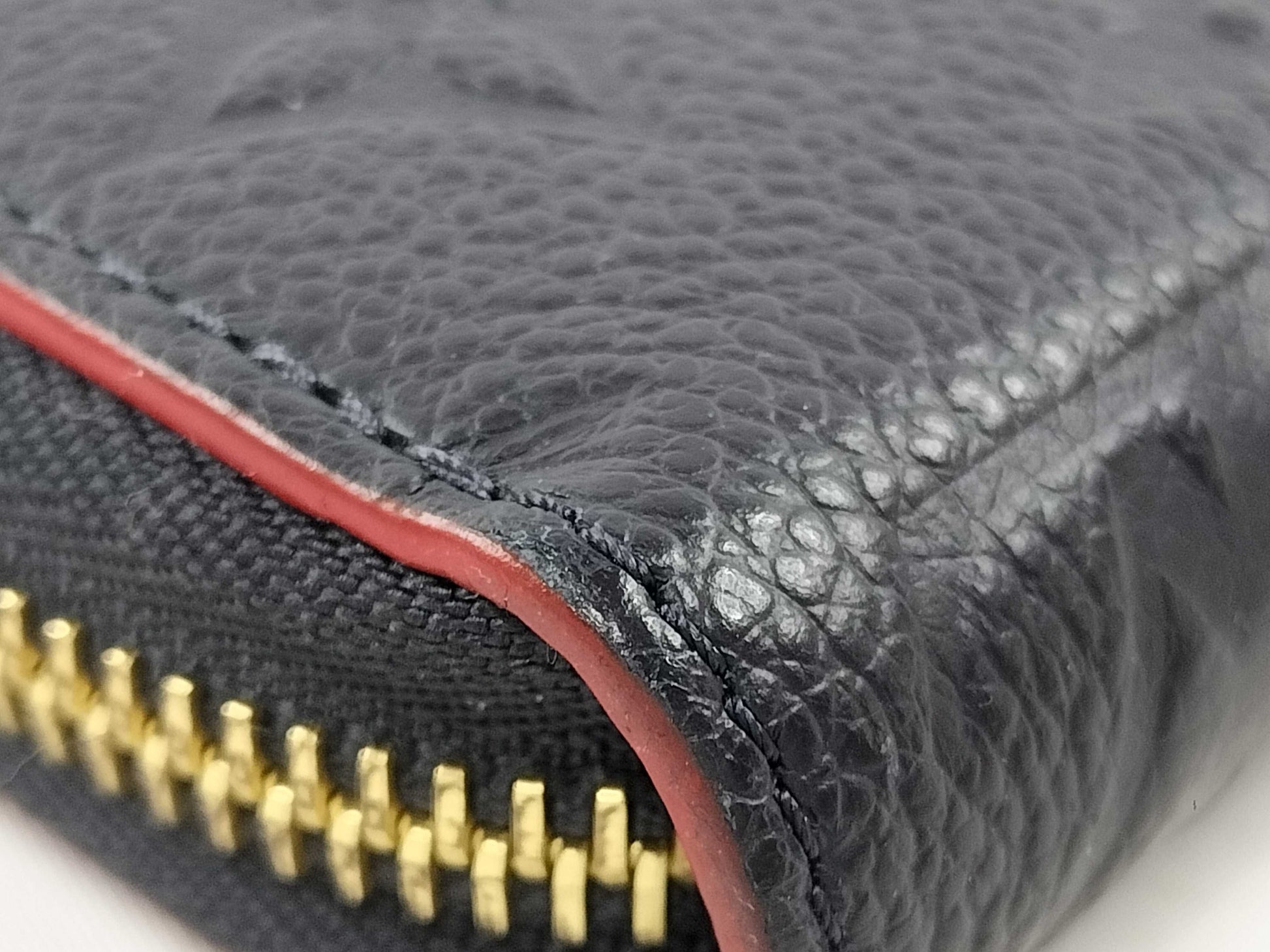 LOUIS VUITTON Monogram Empreinte M62121 Empreinte Marine Rouge Zippy Wallet