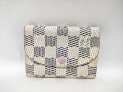 LOUIS VUITTON Damier Azur N61276 Porte Monnaie Rosary Wallet