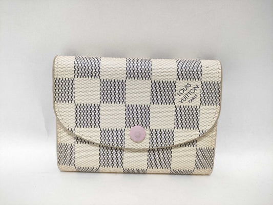 LOUIS VUITTON Damier Azur N61276 Porte Monnaie Rosary Wallet