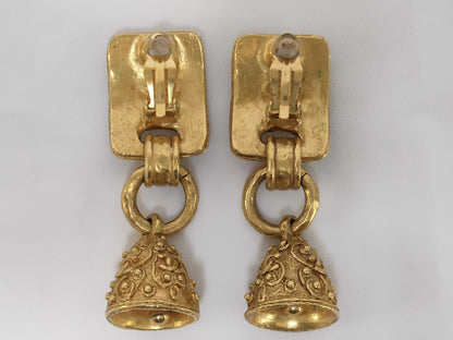 CHANEL 94A Bell Earrings with Coco Mark