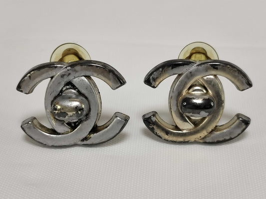 CHANEL 96P Earrings Coco Mark Earrings
