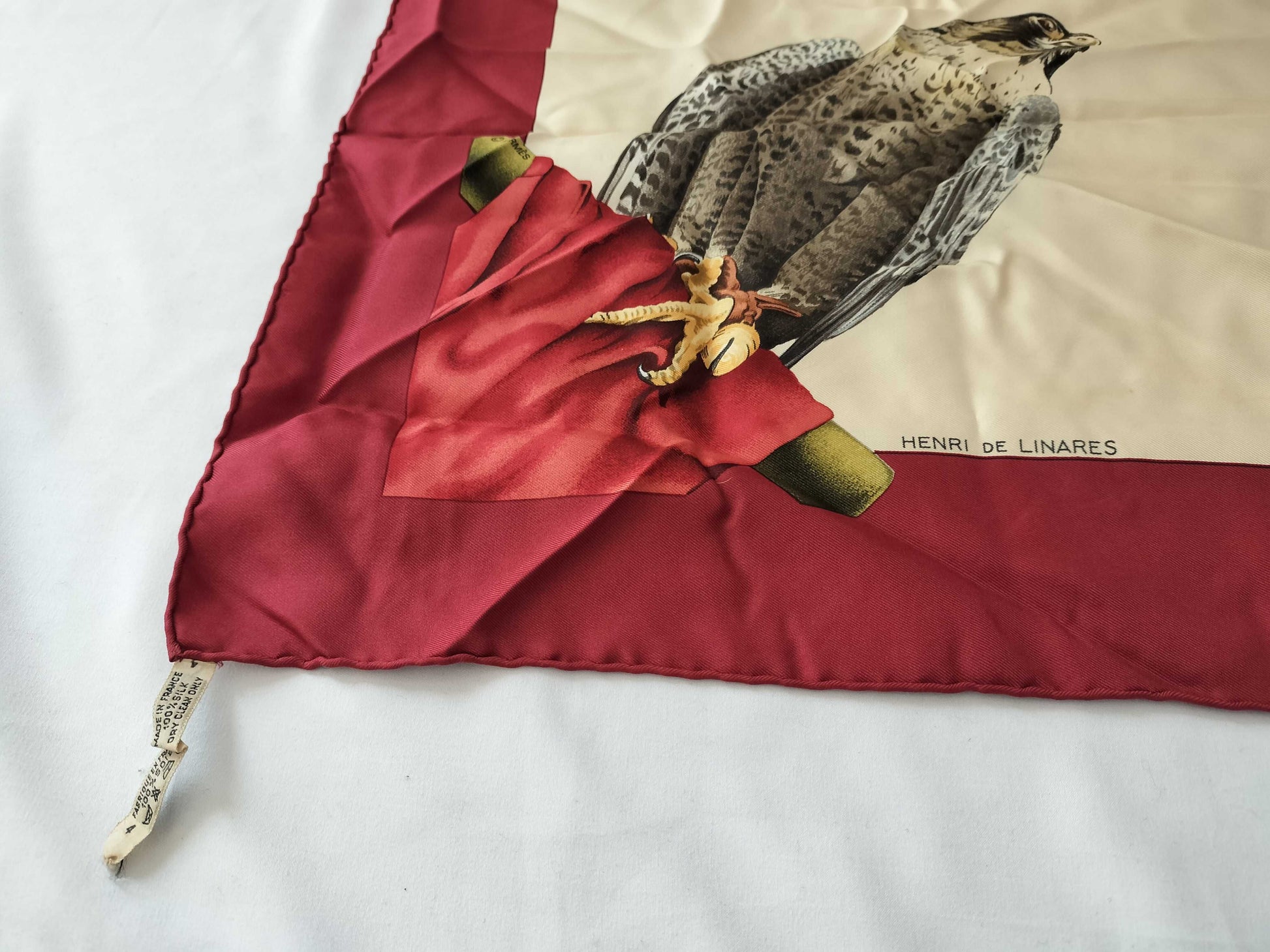 HERMES Carre Chasse a Vol Scarf with tag