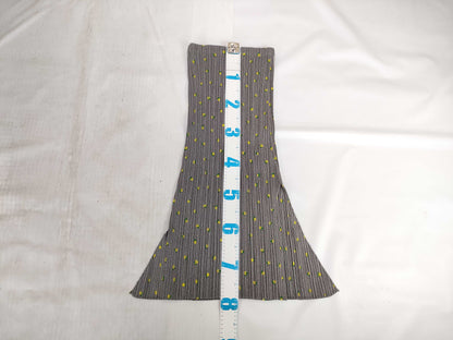 ISSEY MIYAKE Pleats Please Slit Skirt GY/YE Floral Print Skirt