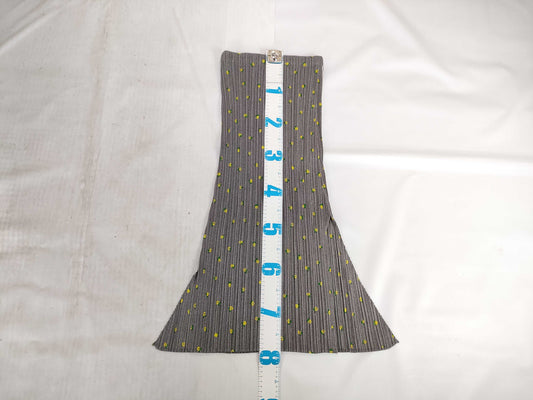 ISSEY MIYAKE Pleats Please Slit Skirt GY/YE Floral Print Skirt