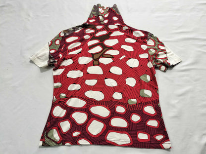 HERMES Margiela period / turtleneck short sleeve top / all-over print top