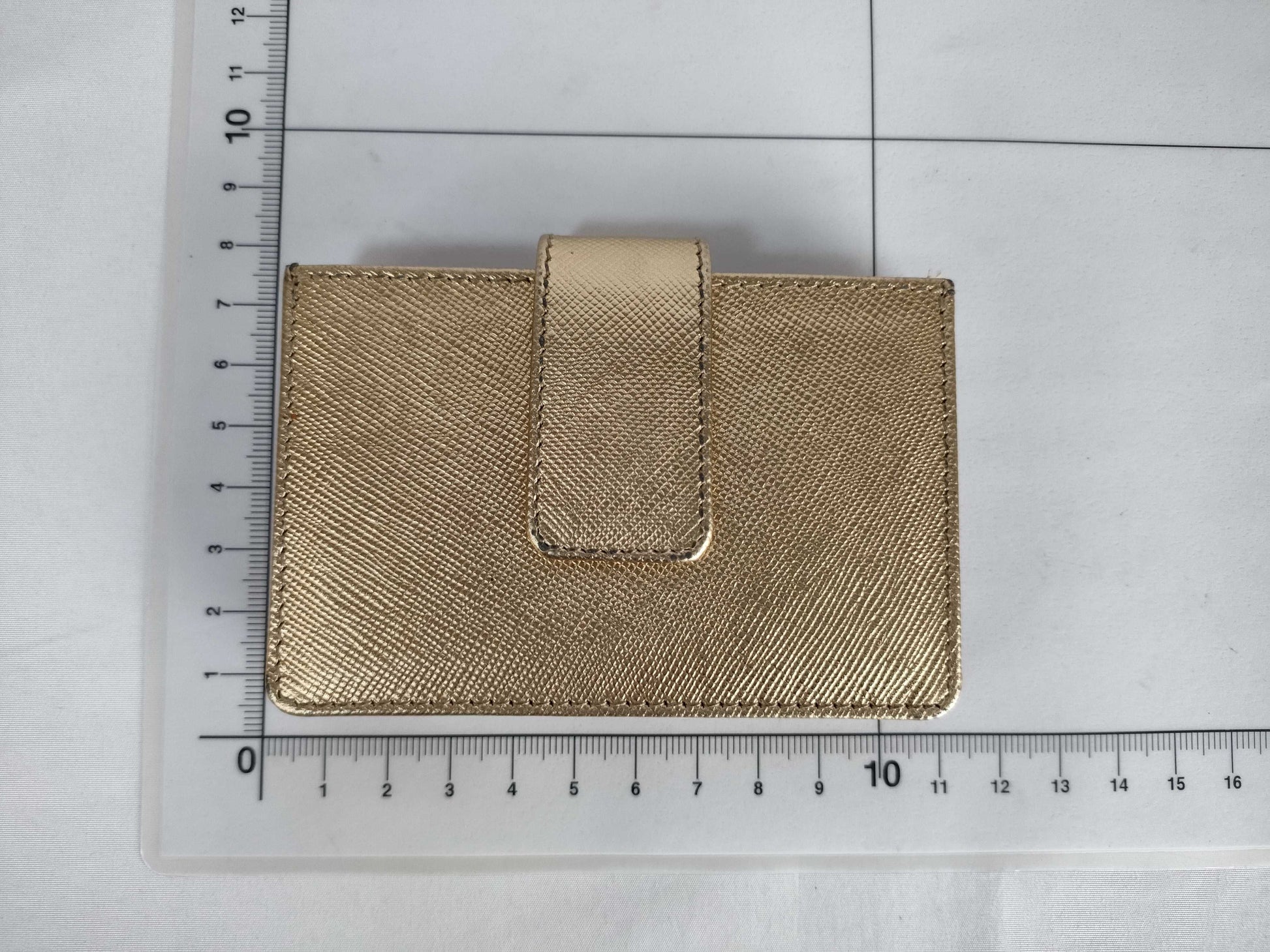 PRADA Saffiano Leather Card Case with Triangle Logo, Card Case, Pass Case, Business Card Case