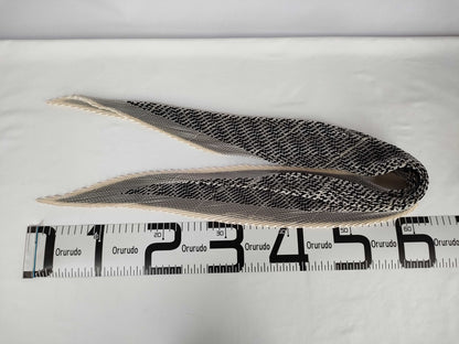 HERMES Carre Pleated Carre Black White Scarf