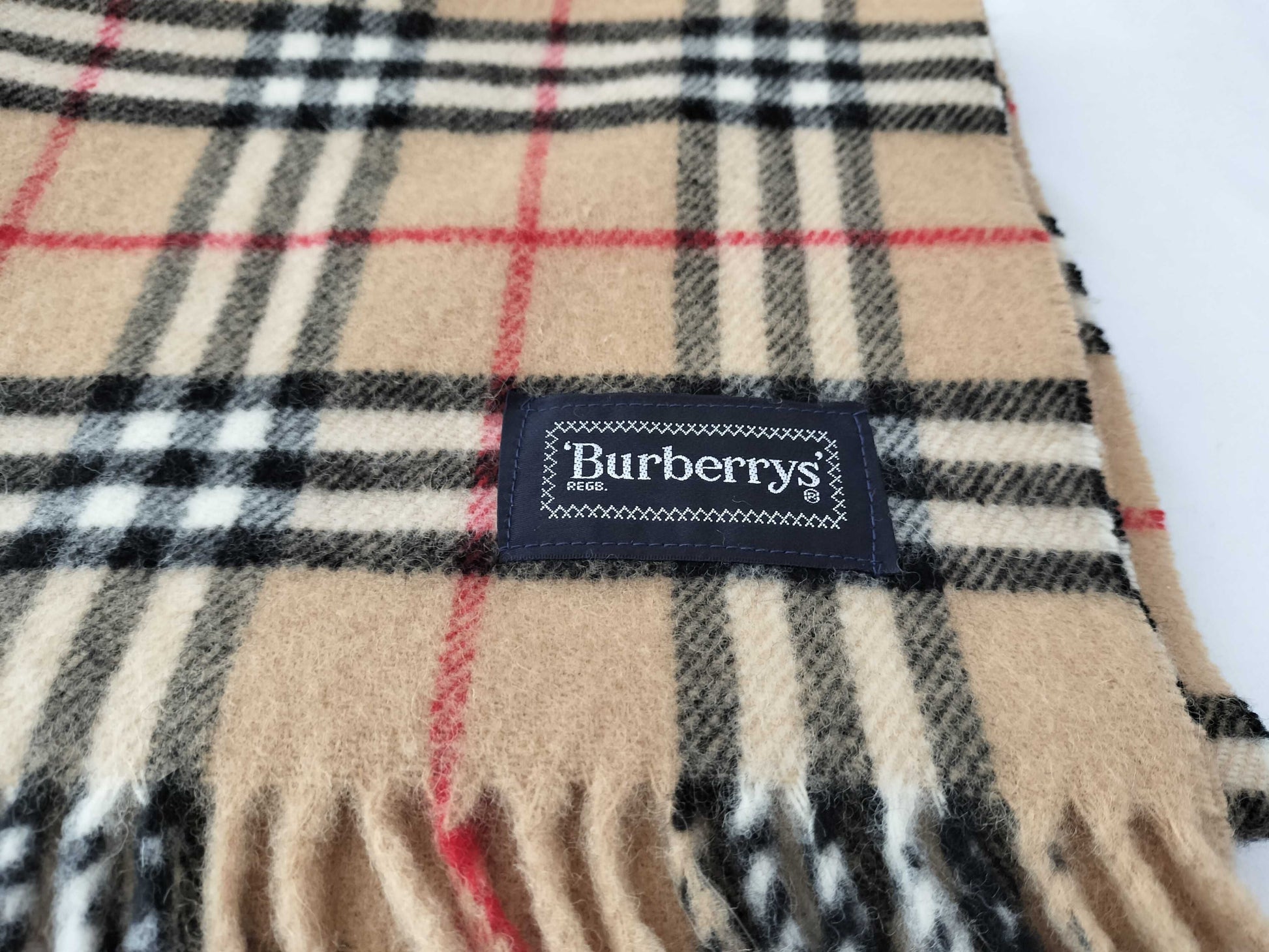 BURBERRY Nova Check/Shawl Pure New Wool Scarf