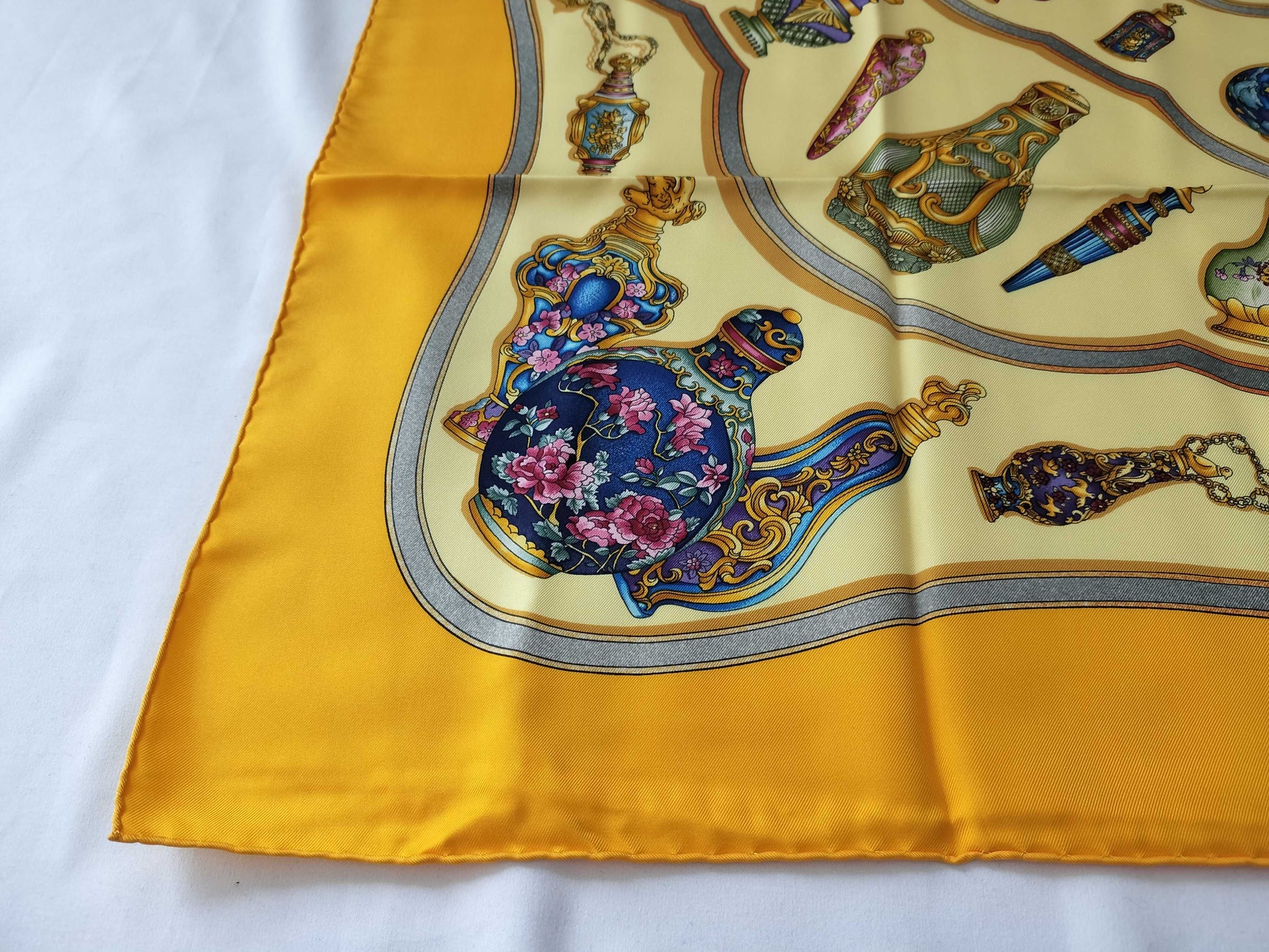 HERMES Carre Perfume Bottle Scarf