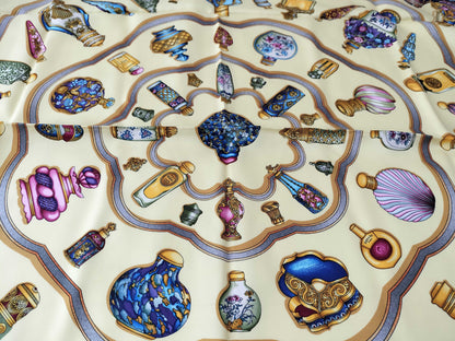 HERMES Carre Perfume Bottle Scarf