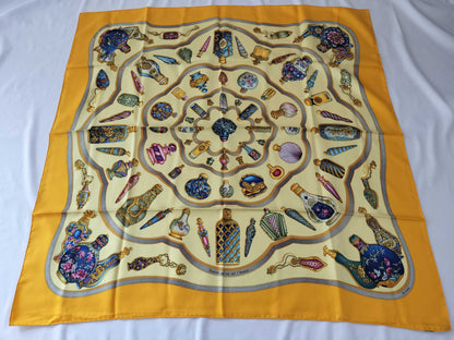 HERMES Carre Perfume Bottle Scarf