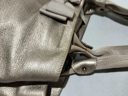 Salvatore Ferragamo Vara Ribbon Tote AU-21 B665 Champagne Gold Handbag