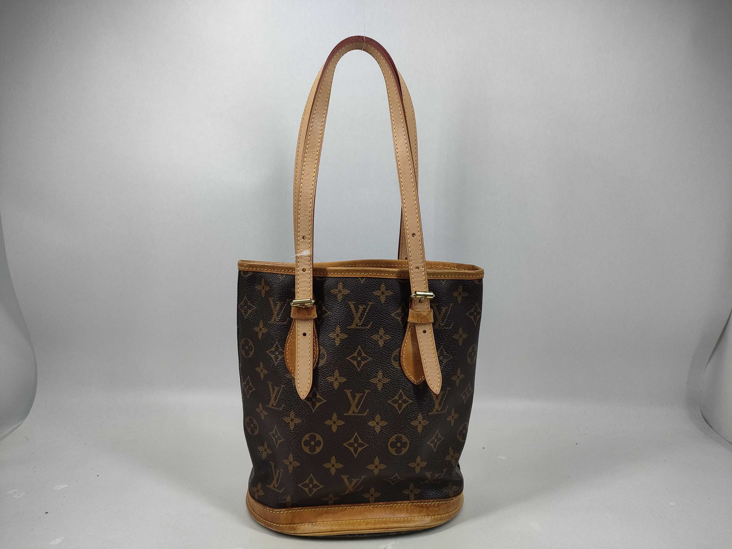 LOUIS VUITTON Monogram Bucket PM Tote Bag