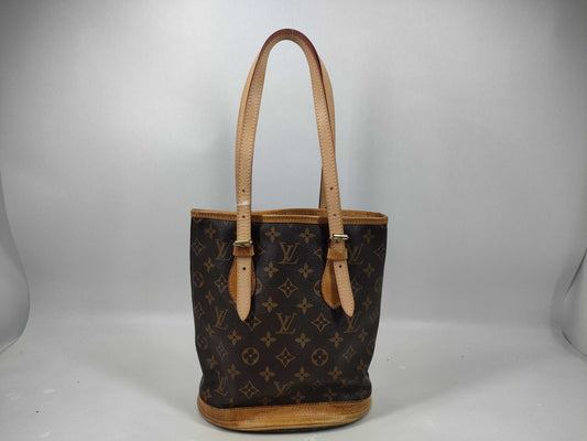 LOUIS VUITTON Monogram Bucket PM Tote Bag