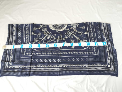 HERMES Carre Lecle Bandana Carre Jean 140 Scarf Scarf