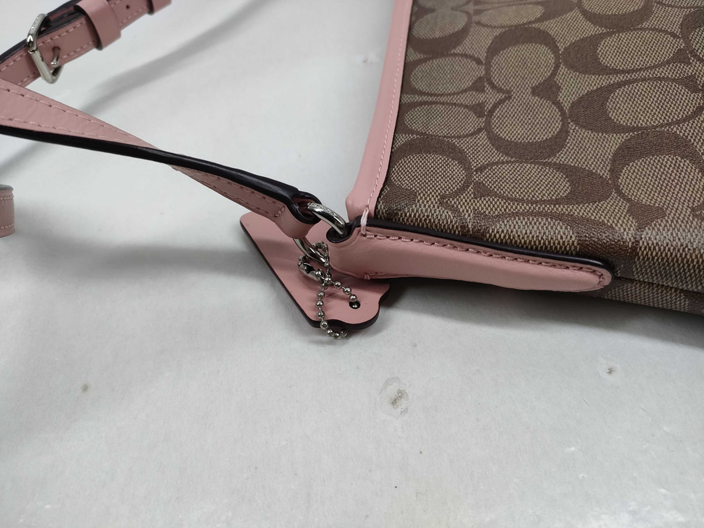 COACH Signature F29210 Shoulder Bag Brown x Pink
