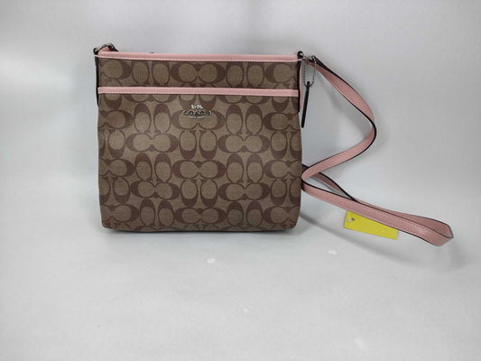 COACH Signature F29210 Shoulder Bag Brown x Pink