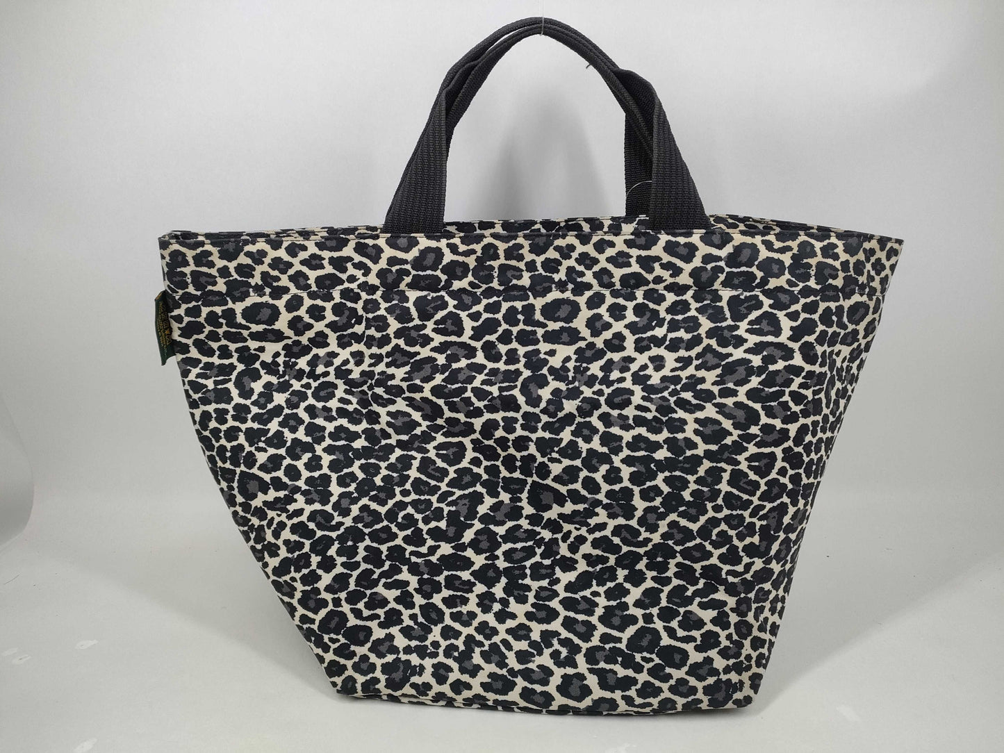 Herve Chapelier Nylon Boat-Shaped Leopard Print Tote Bag