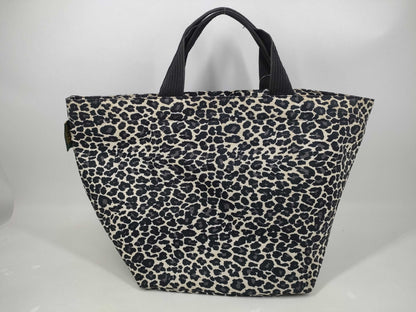 Herve Chapelier Nylon Boat-Shaped Leopard Print Tote Bag