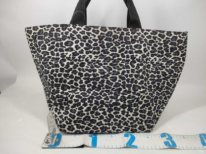 Herve Chapelier Nylon Boat-Shaped Leopard Print Tote Bag