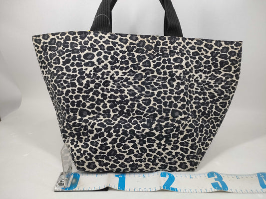 Herve Chapelier Nylon Boat-Shaped Leopard Print Tote Bag