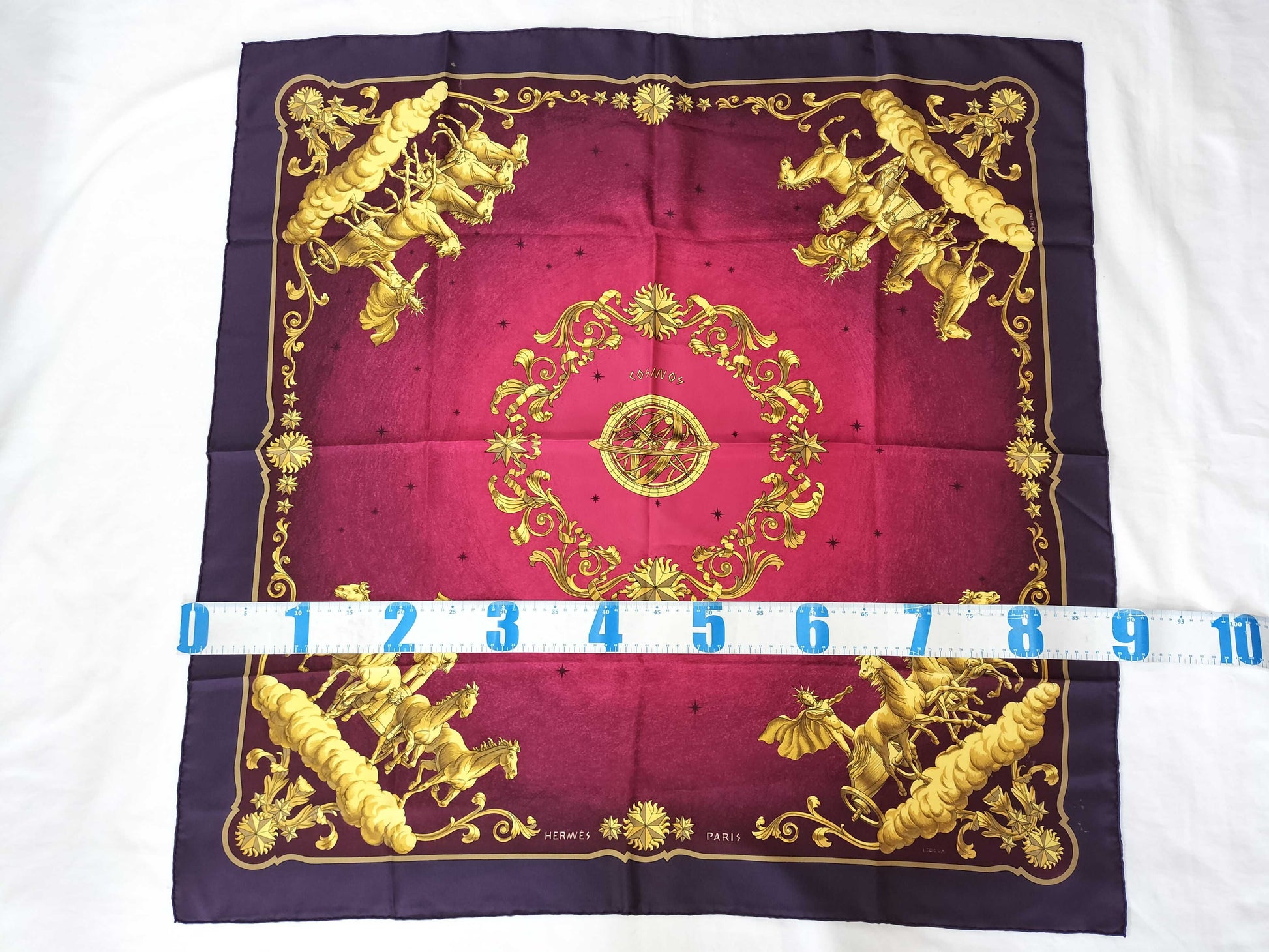 HERMES Carre Carre 90 COSMOS scarf with missing tag