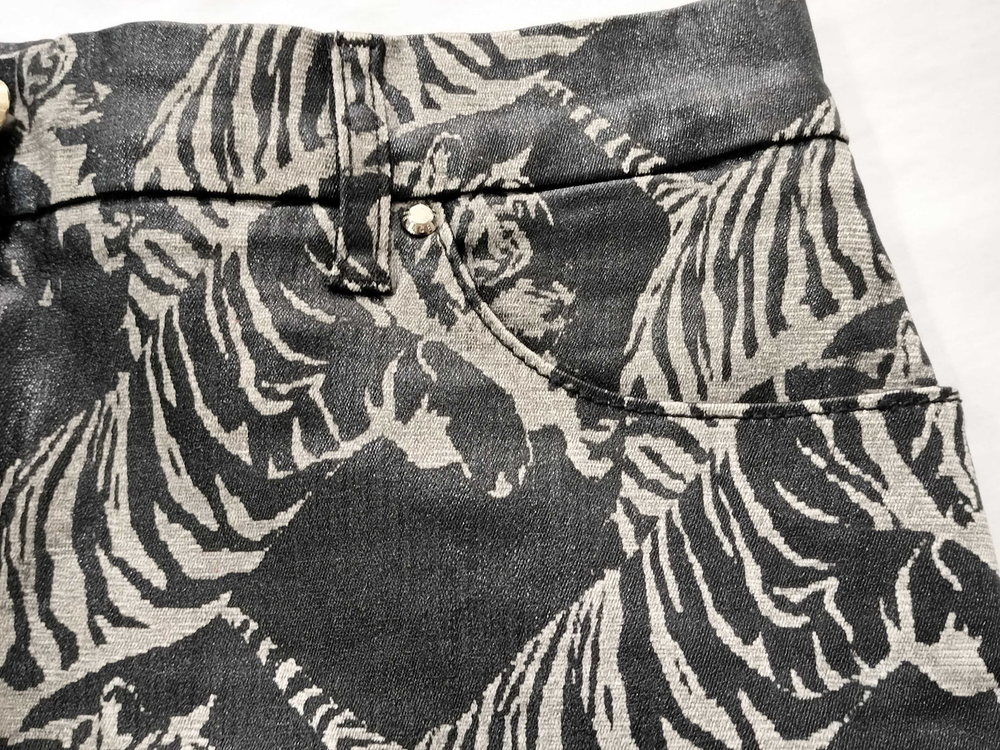 VERSACE Tiger Print Mini Skirt