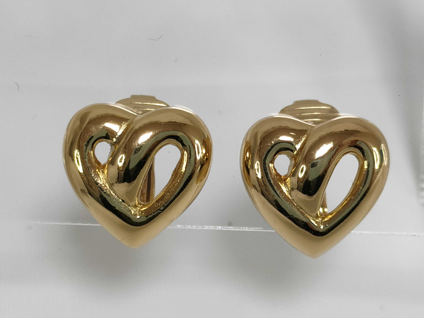 Dior Heart CD Logo Gold Color Earrings