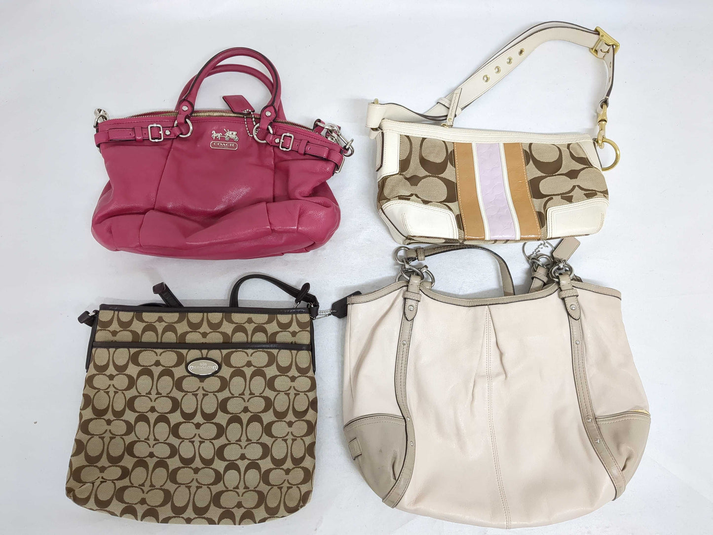 COACH Signature Leather Bag Set of 4 Shoulder Bags