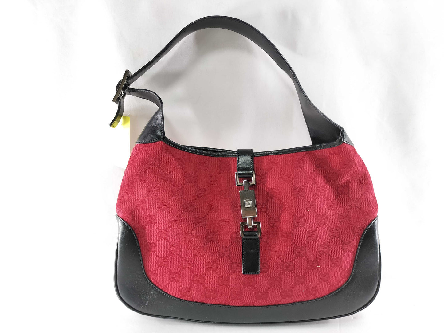GUCCI GG Canvas Jackie GG Canvas 001 3306 Red Shoulder Bag